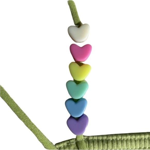 NWT Candy Hearts Spaghetti Strap Top: A Sweet & Stylish Choice for Juniors Large - Picture 4 of 6